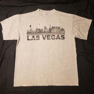 Men's Grey Vintage Single Stitch Las Vegas T-Shirt